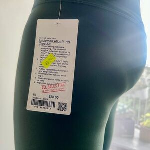 lululemon align crops 23" NWT